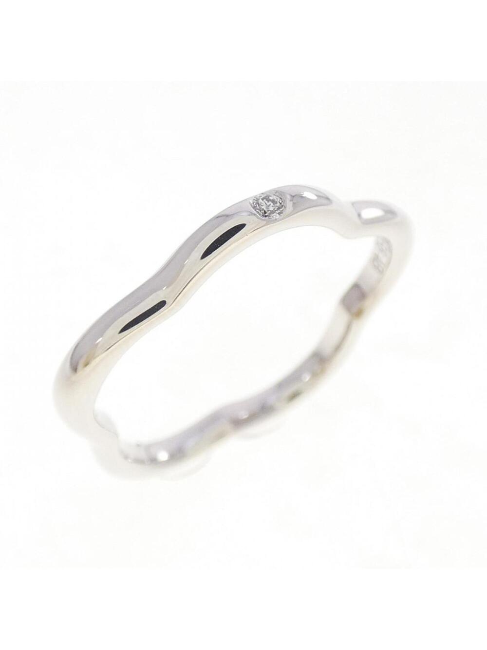 Chanel Camellia 1P Ring 18K White Gold #343199C11B